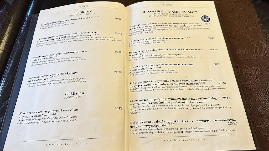 Menu_Restaurant Větruše_Okres Ústí nad Labem_immagine_1