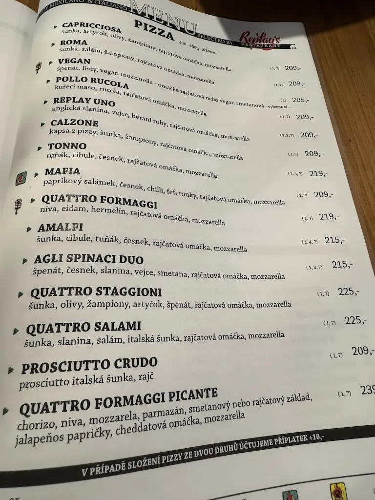 Menu_Replay's restaurant_Okres Ústí nad Labem_immagine_3