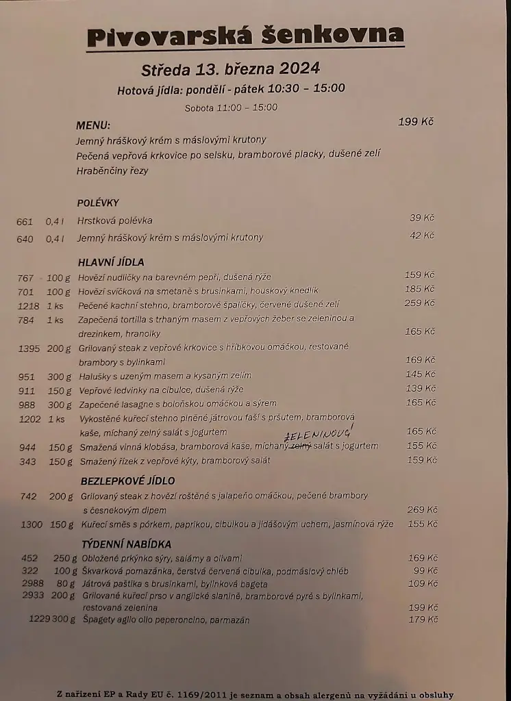Menu_Pivovarská šenkovna_Okres Ústí nad Labem_image_1
