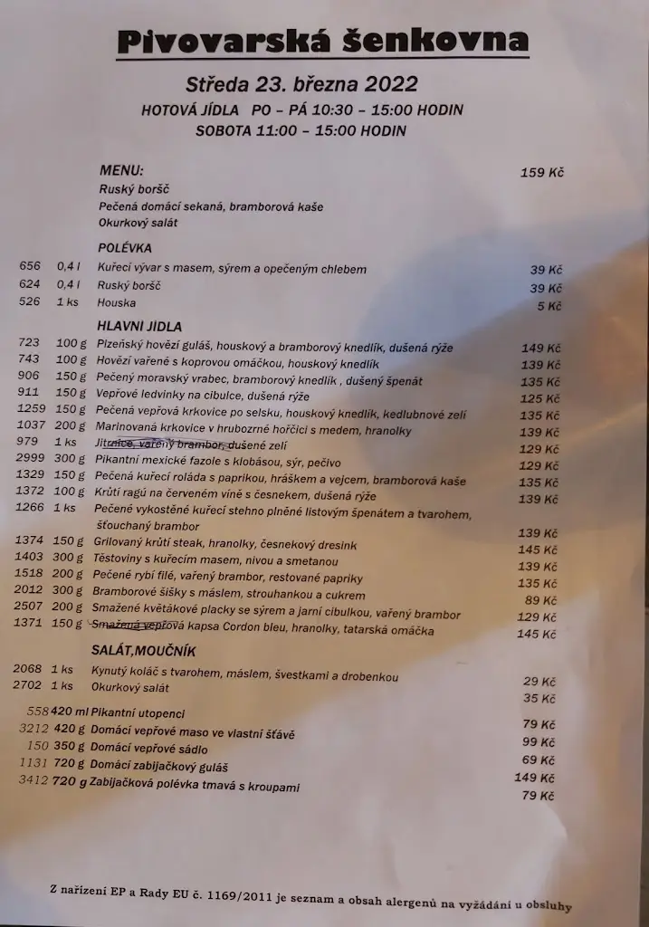 Menu_Pivovarská šenkovna_Okres Ústí nad Labem_image_2