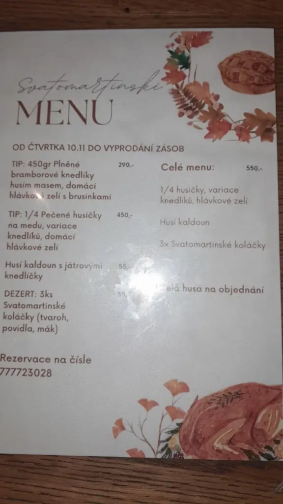 Menu_Restaurace Srdcovka Osada Litvínov_Litvínov_image_2