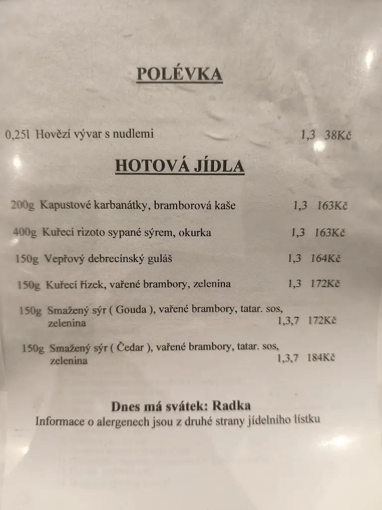 Menu_Restaurace U Petra_Litvínov_image_1
