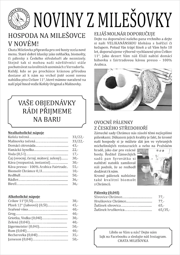 Menu_Chata Milešovka_Velemín_image_2