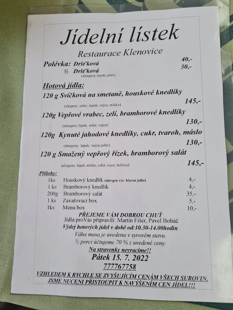 Menu_Restaurace Klenovice_Soběslav_image_1