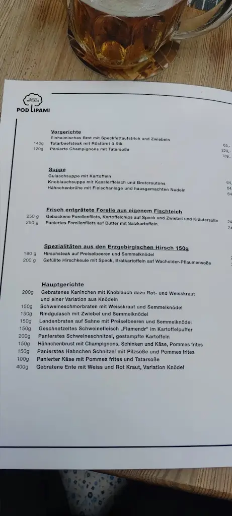 Menu_Vejprty Bistro Pod Lipami_Vejprty_image_1