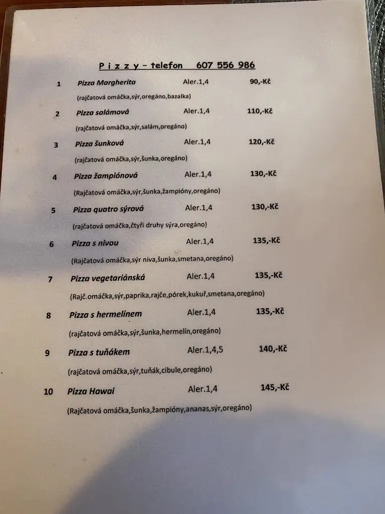 Menu_Restaurace Adonis_Velké Březno_immagine_3