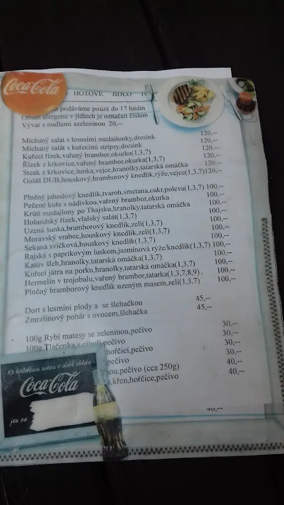 Menu_Restaurace U Dubu_Velké Březno_image_2