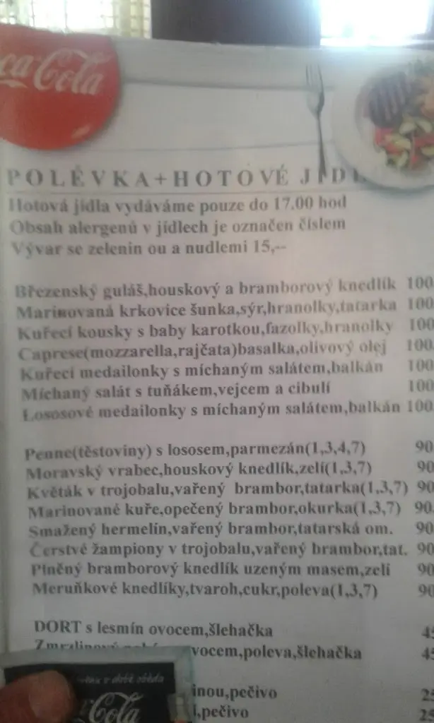 Menu_Restaurace U Dubu_Velké Březno_image_3