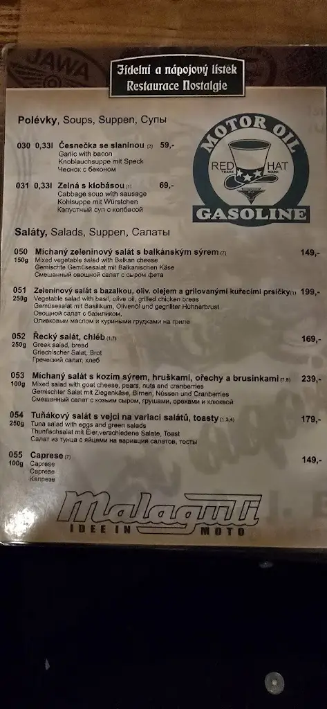 Menu_Restaurace Nostalgie_Teplice_immagine_2