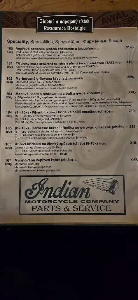 Menu_Restaurace Nostalgie_Teplice_immagine_4