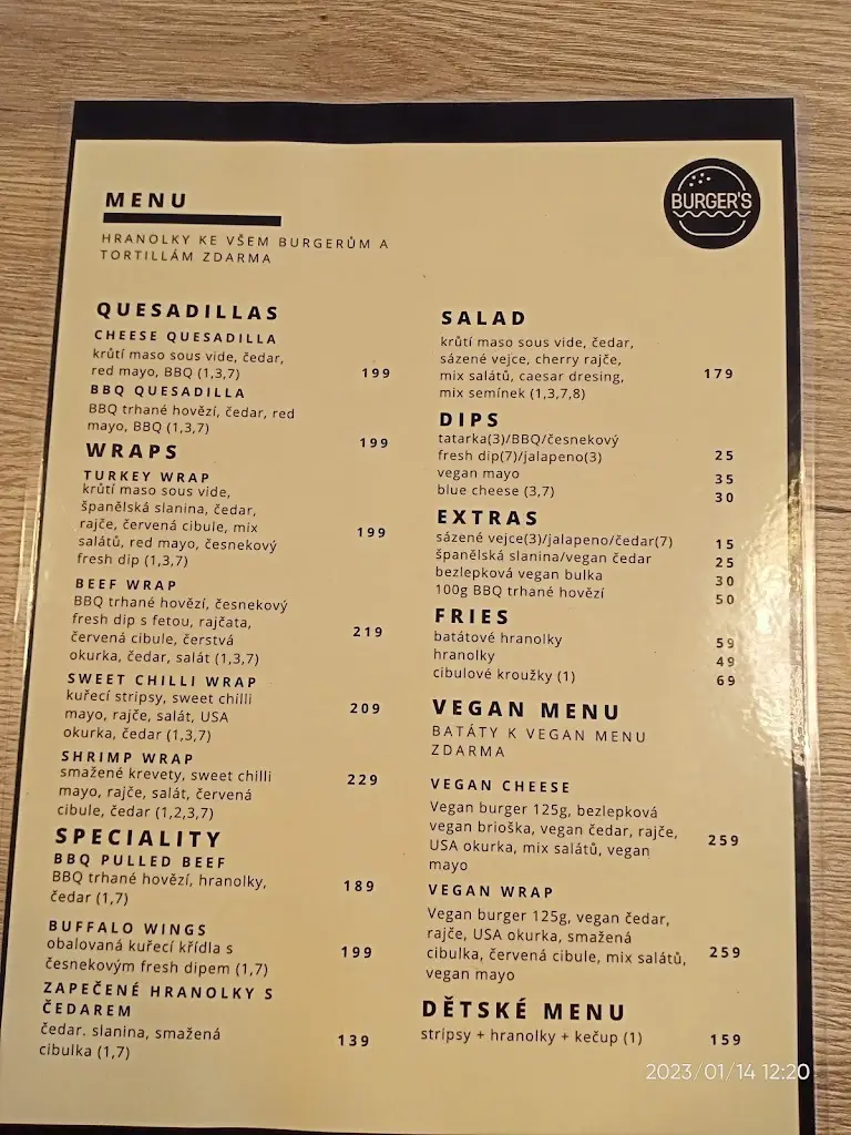 Menu_Burger's Teplice_Teplice_image_2