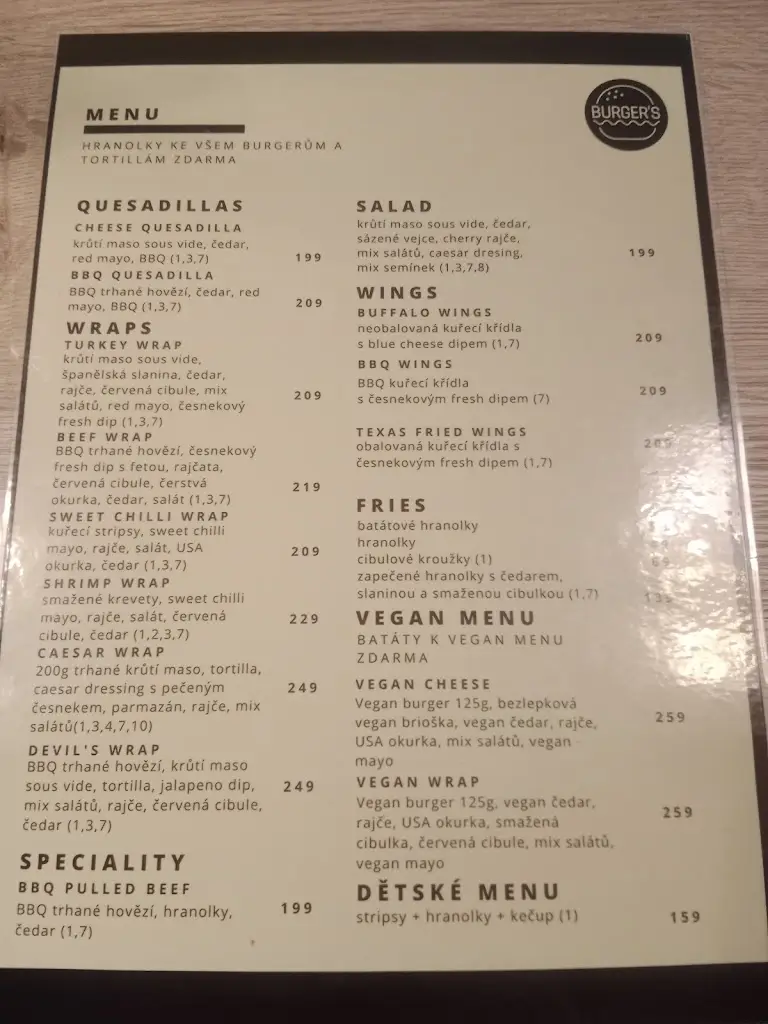 Menu_Burger's Teplice_Teplice_image_4