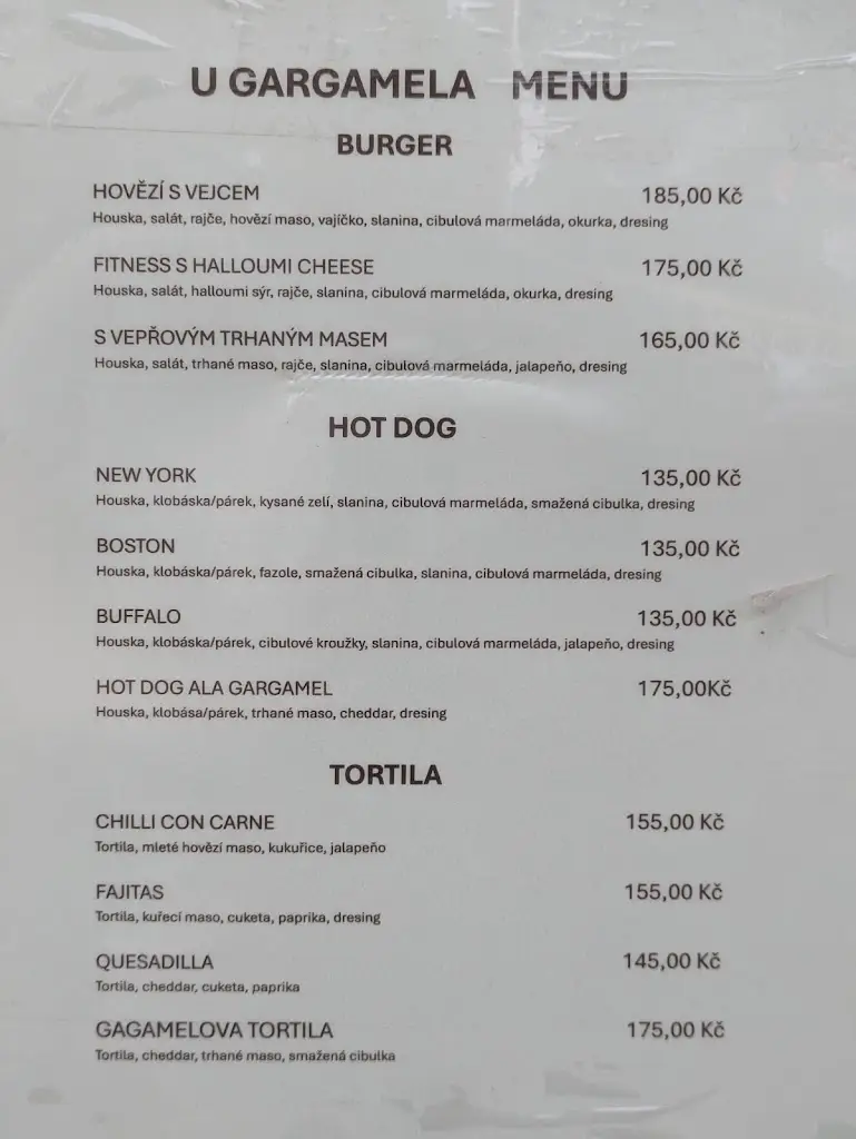 Menu_American Diner U Gargamela_Šluknov_image_1