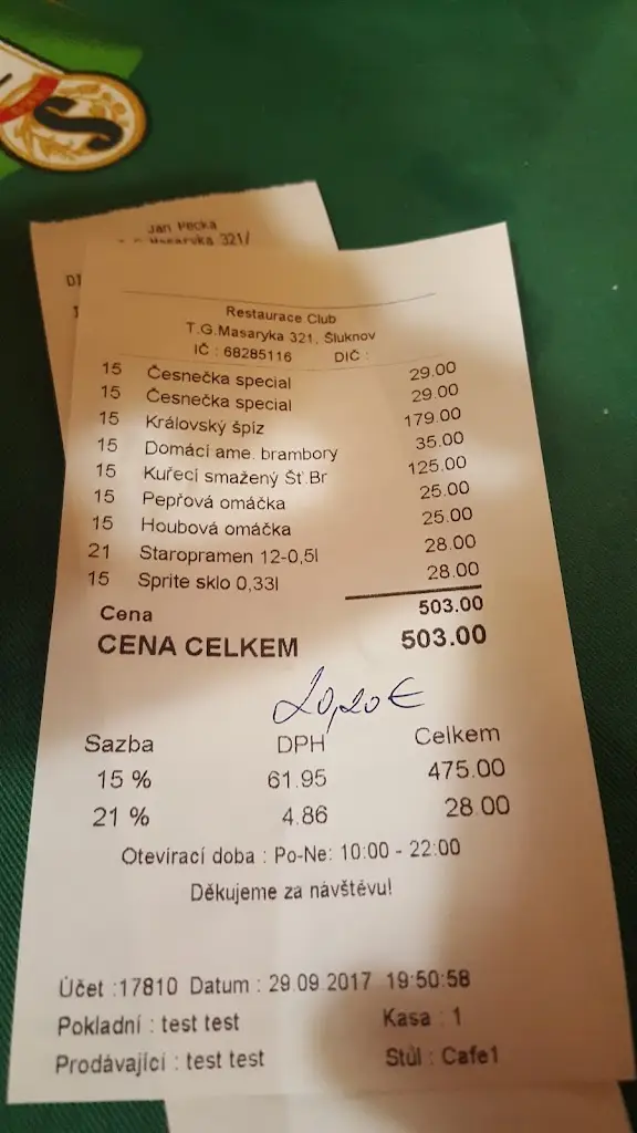 Dominik Schreier_Restaurace Club Šluknov_Šluknov_review