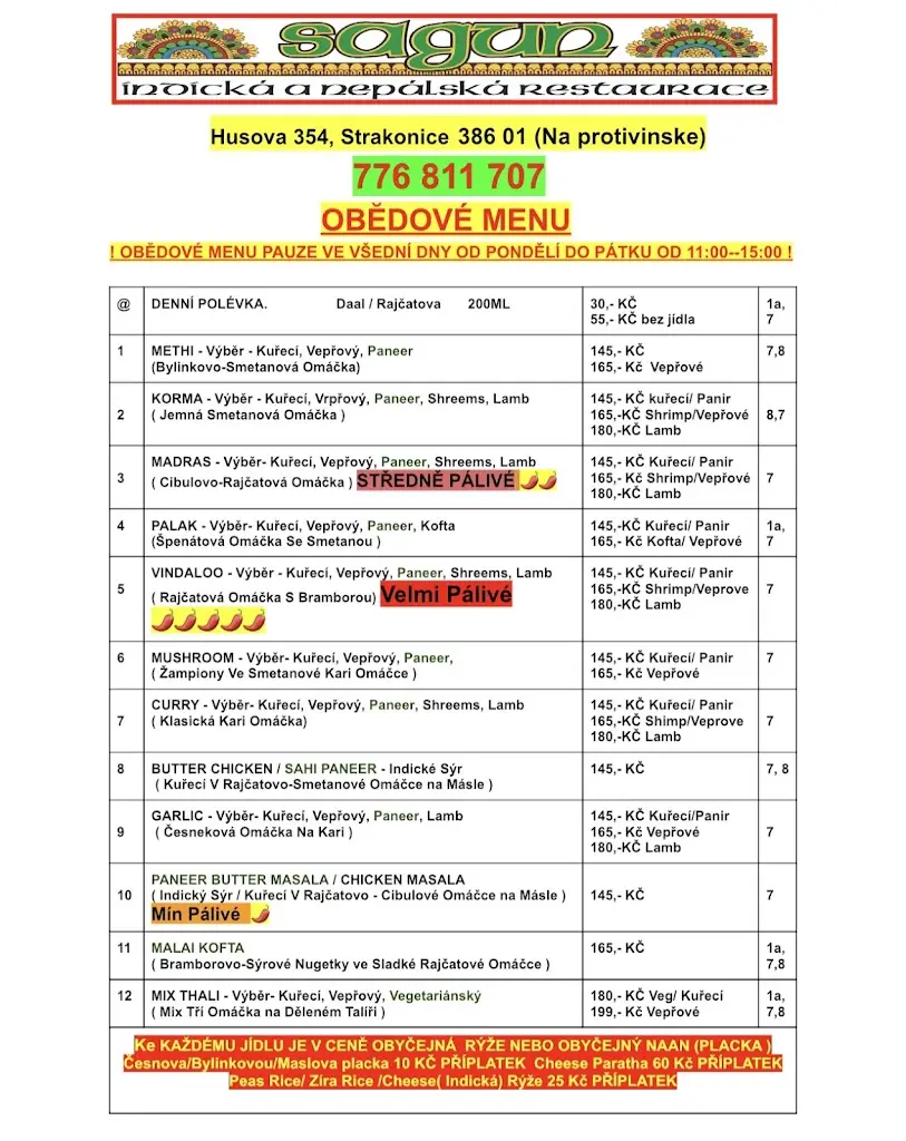 Menu_Sagun Indická a Nepálská Restaurace_Strakonice_image_1