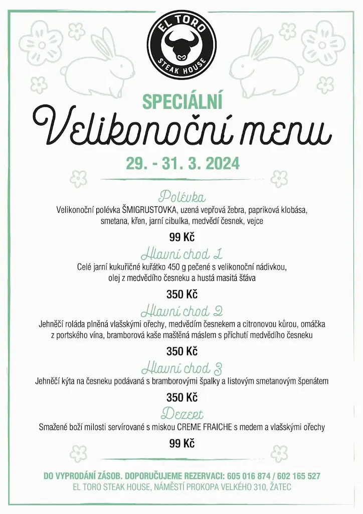 Menu_EL TORO Steak House Žatec_Žatec_image_1