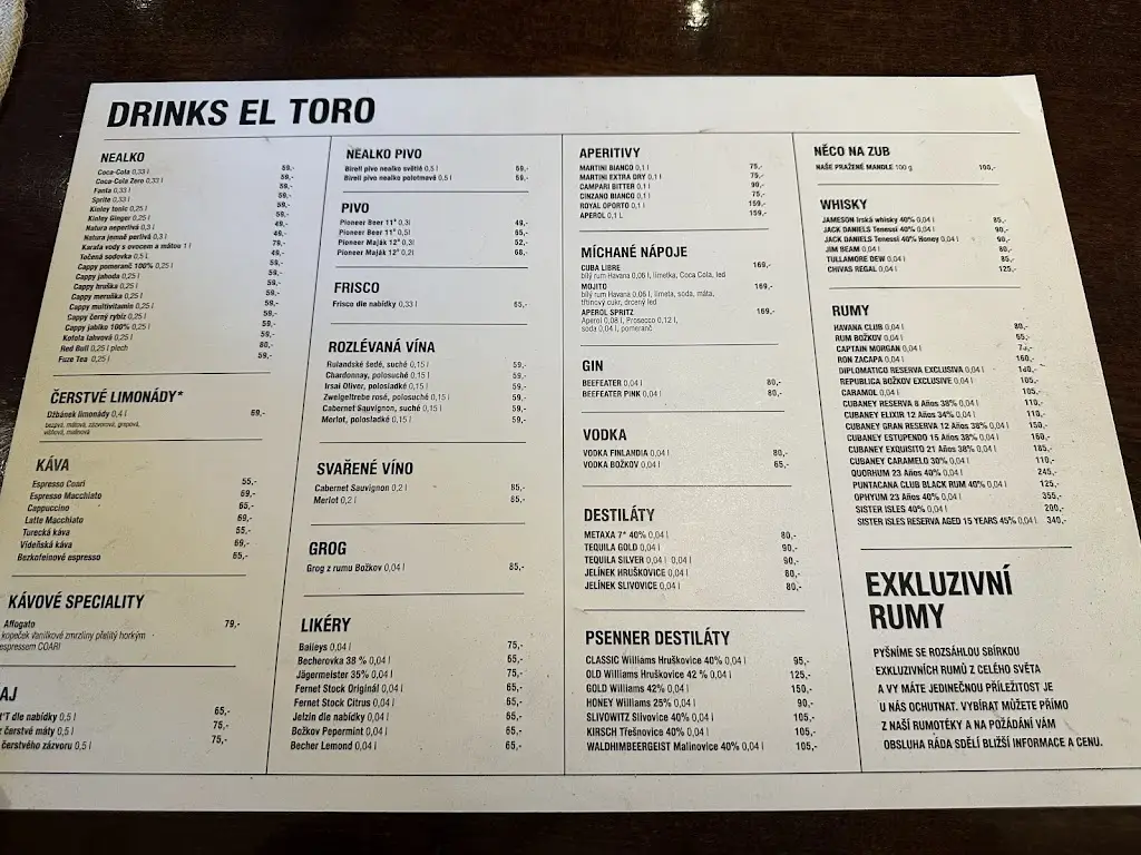 Menu_EL TORO Steak House Žatec_Žatec_image_2