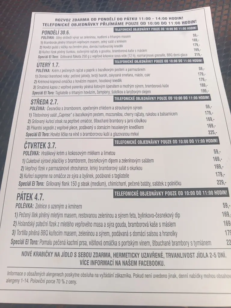 Menu_EL TORO Steak House Žatec_Žatec_image_3