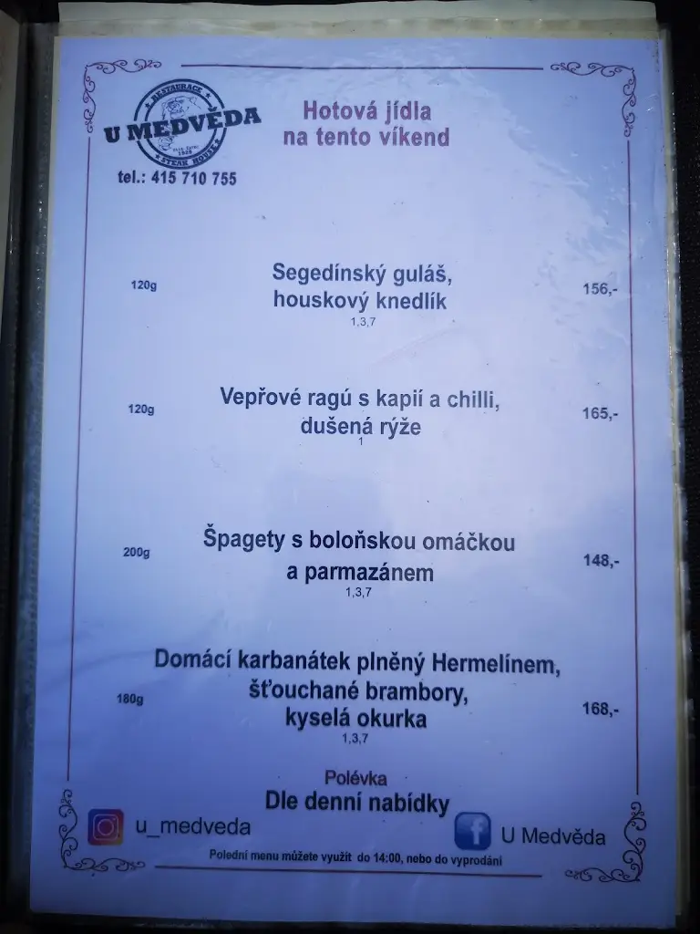 Menu_U Medvěda_Žatec_image_3