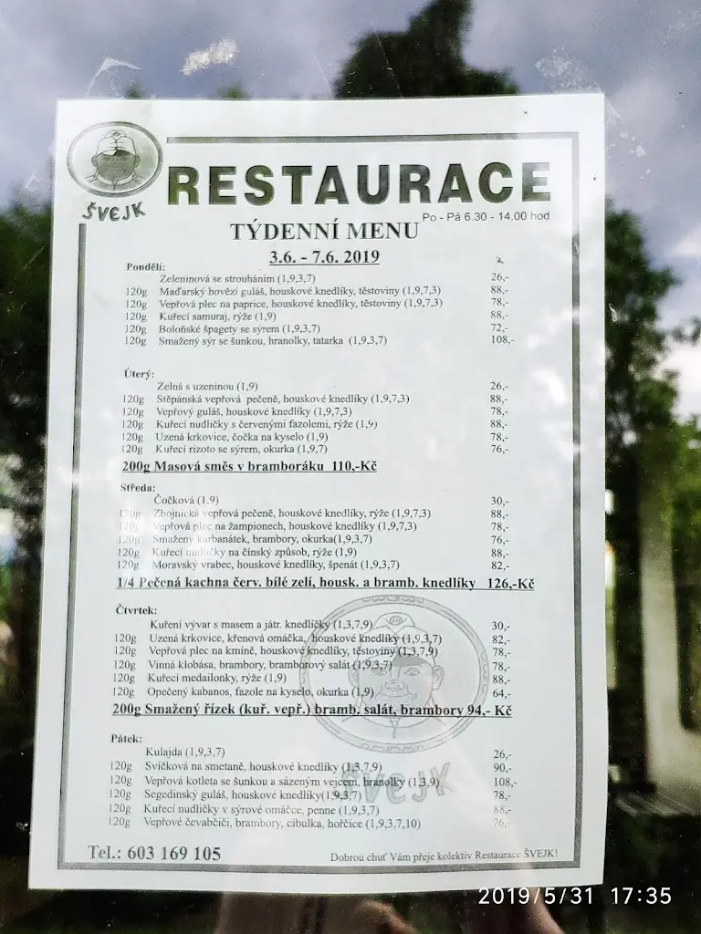Menu_Švejk Restaurant_Žatec_image_2