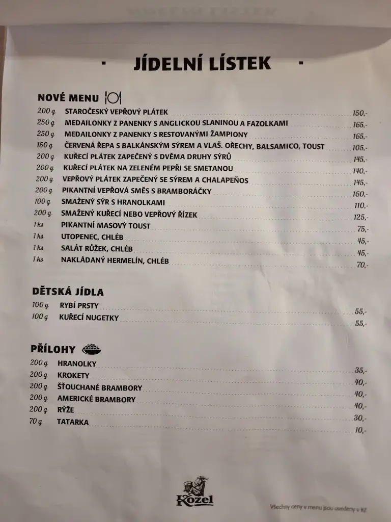 Menu_Restaurace U Svobodů, Roudnice nad Labem_Roudnice nad Labem_image_1