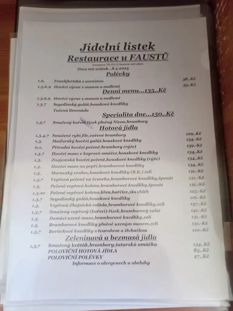 Menu_Restaurace U Faustů_Roudnice nad Labem_image_2
