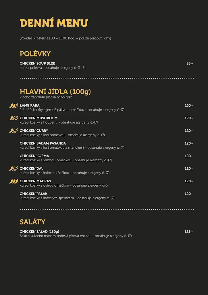 Menu_Taj mahal restaurant_Okres Teplice_image_2