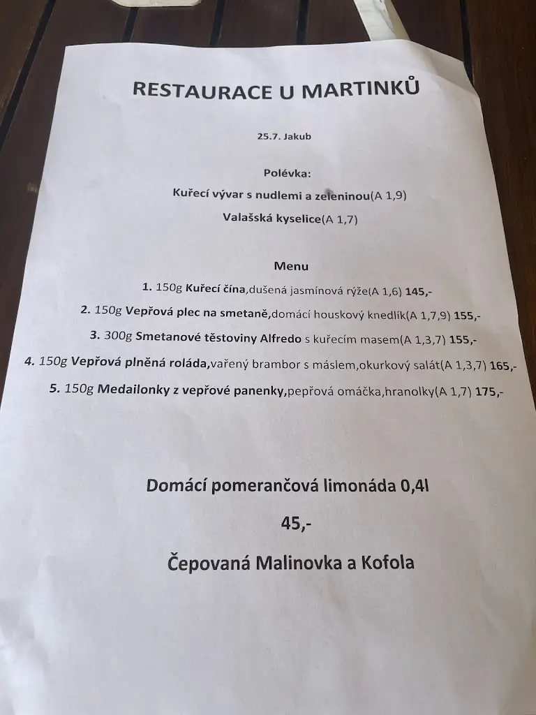 Menu_Restaurace U Martinků_Jablůnka_image_1
