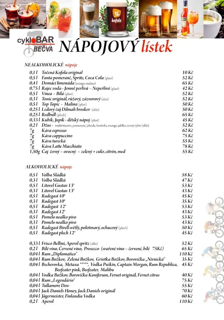 Menu_Pizzerie - Cyklo Bar Bečva_Dolní Bečva_image_1