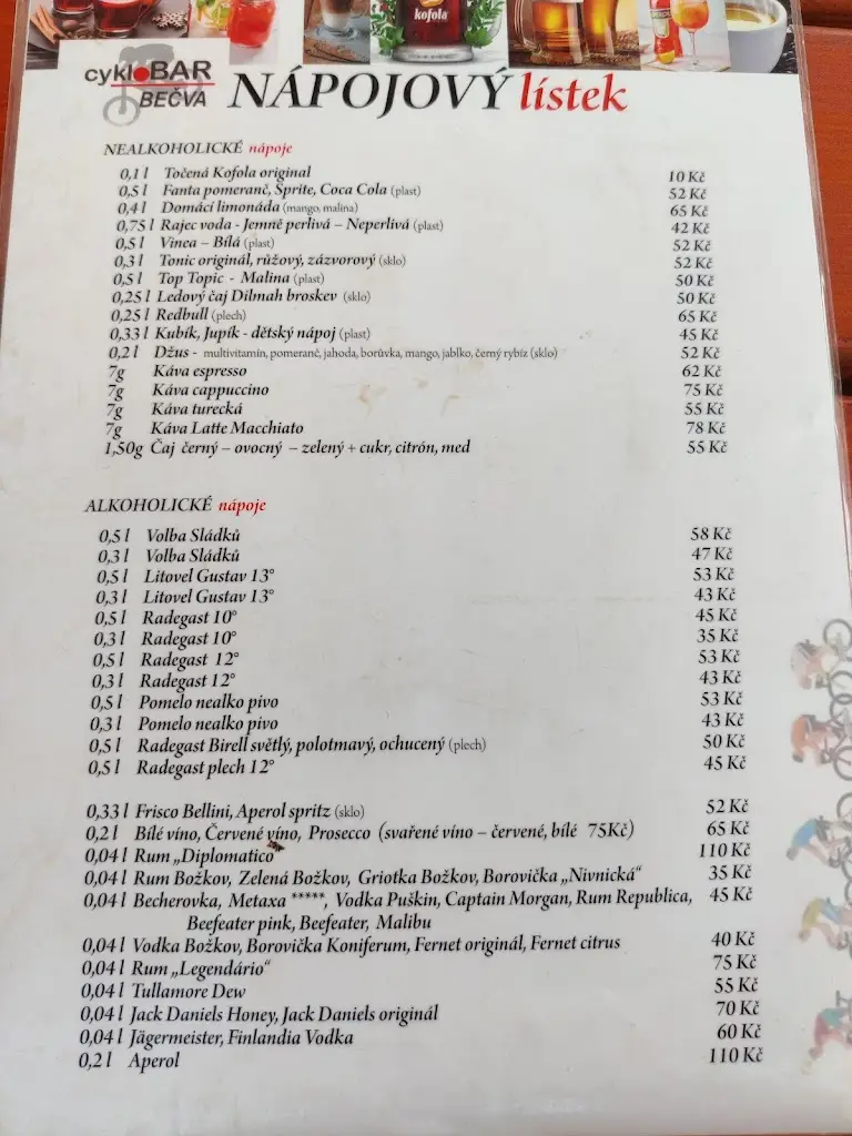 Menu_Pizzerie - Cyklo Bar Bečva_Dolní Bečva_image_4