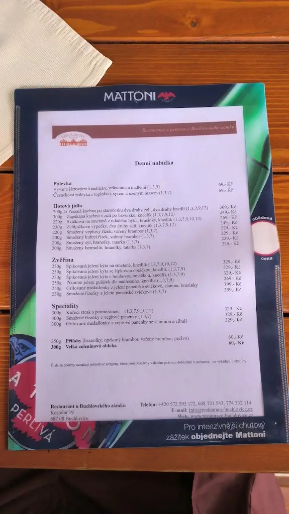Menu_Restaurant at the Buchlovice Castle_Buchlovice_immagine_4