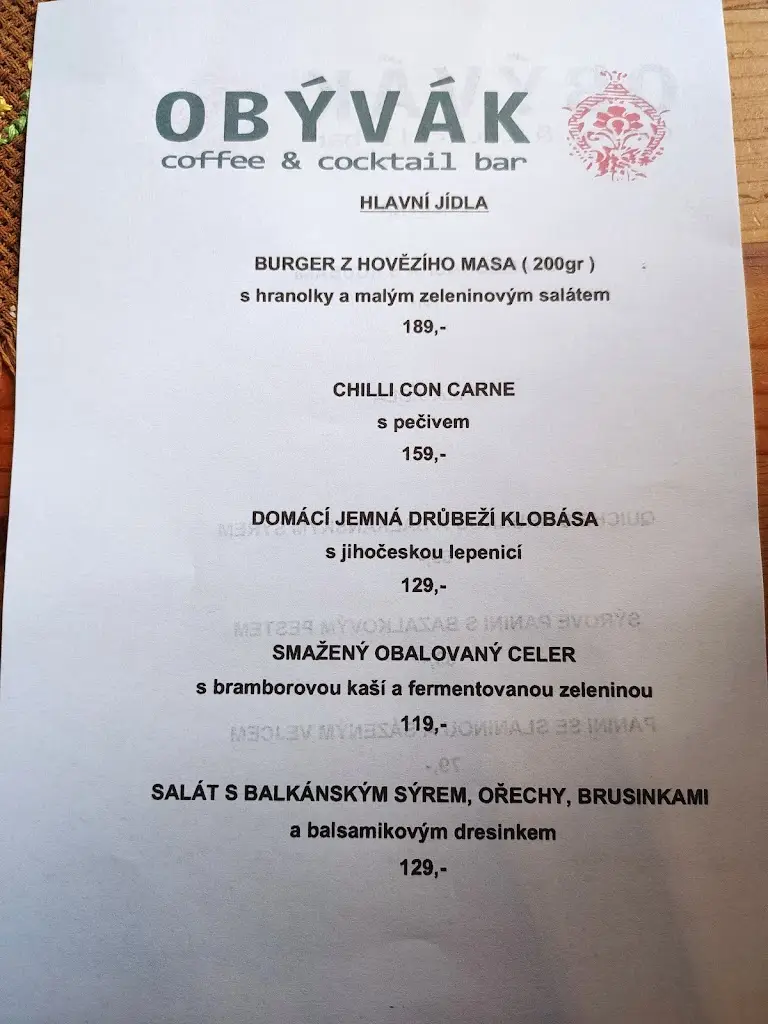 Menu_Obývák coffee & cocktail bar_Tábor_image_3