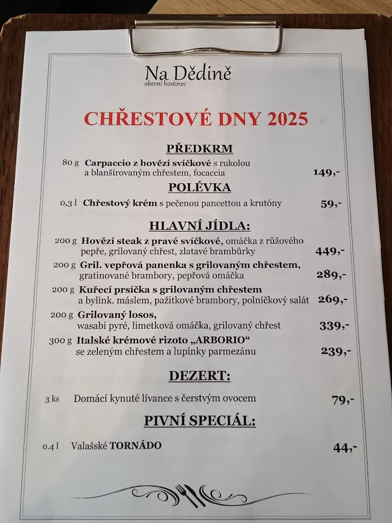 Menu_Na Dědině_Hošťálková_image_1