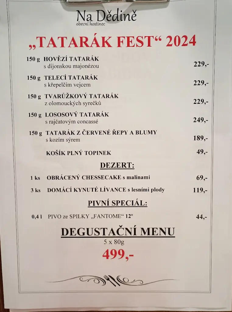 Menu_Na Dědině_Hošťálková_image_2