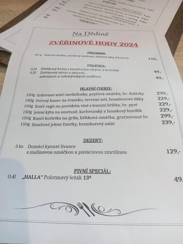 Menu_Na Dědině_Hošťálková_image_3