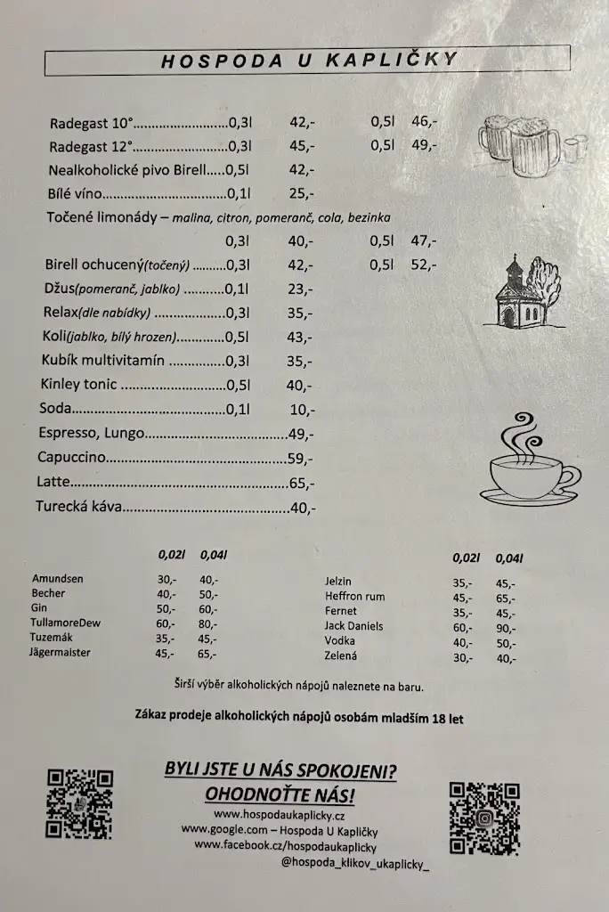 Menu_U kapličky_Suchdol nad Lužnicí_image_1
