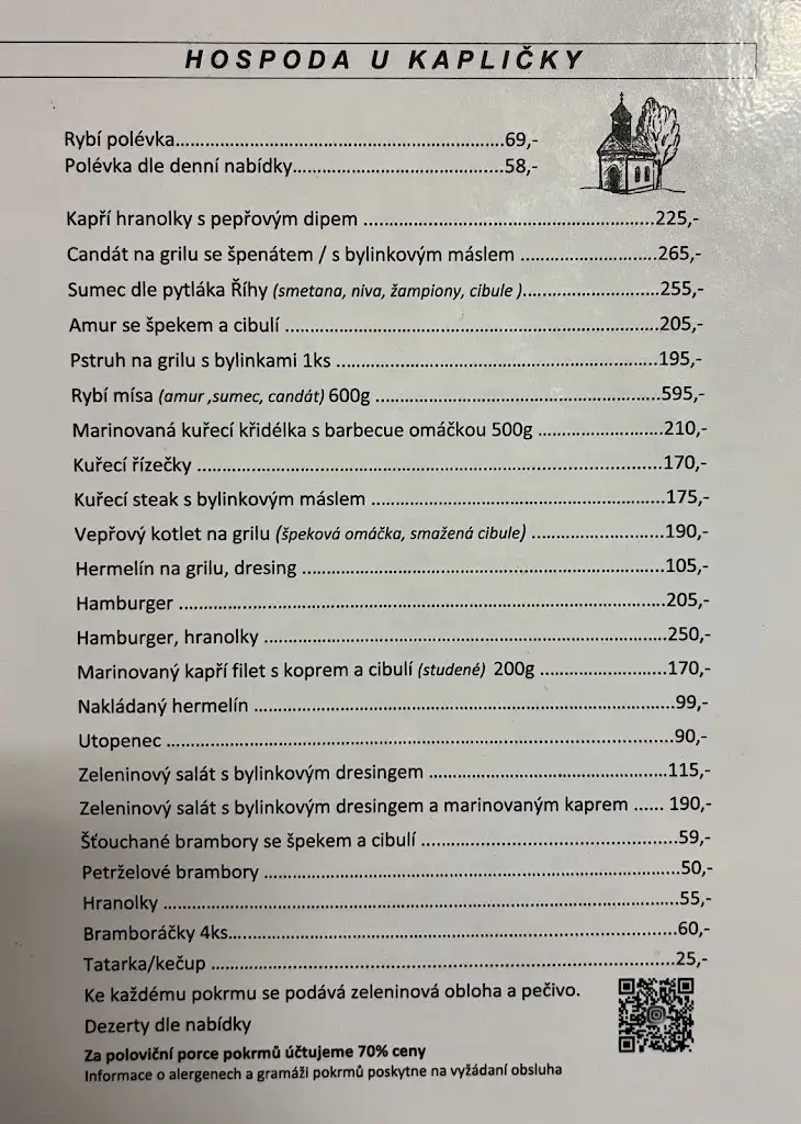Menu_U kapličky_Suchdol nad Lužnicí_image_2