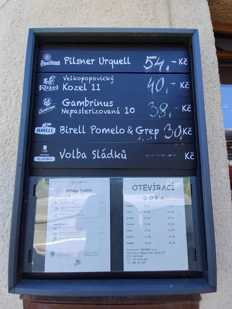 Menu_Hostinec U Jezárka_Suchdol nad Lužnicí_image_1