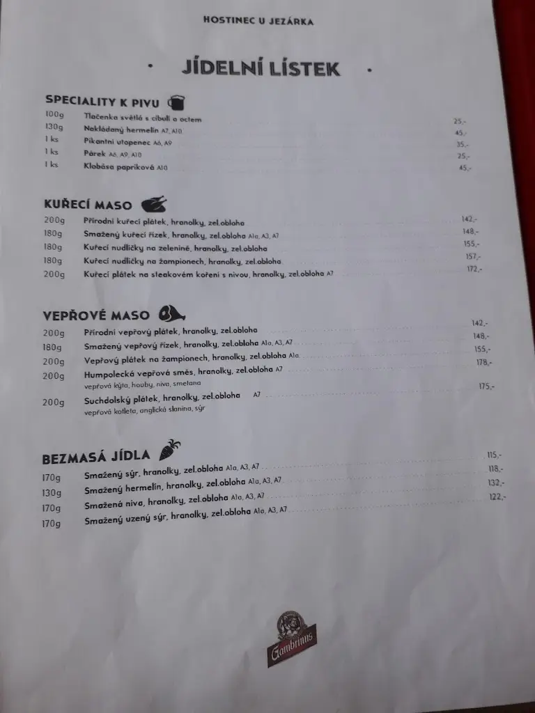 Menu_Hostinec U Jezárka_Suchdol nad Lužnicí_image_4