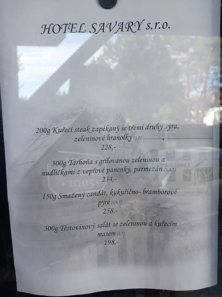 Menu_Hotel Savary_Nivnice_image_1