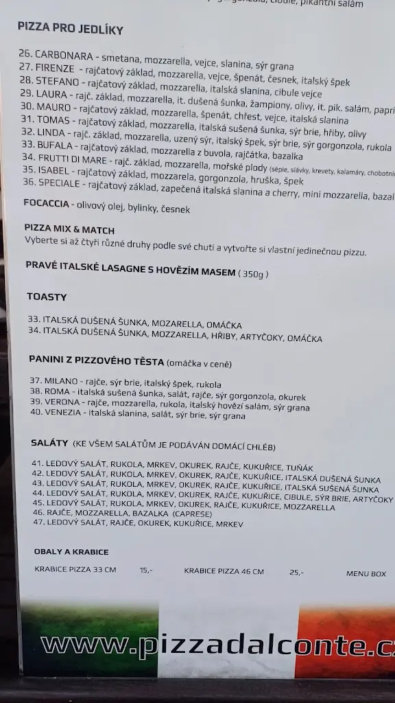 Menu_Pizzerie dal Conte_Kroměříž_image_2