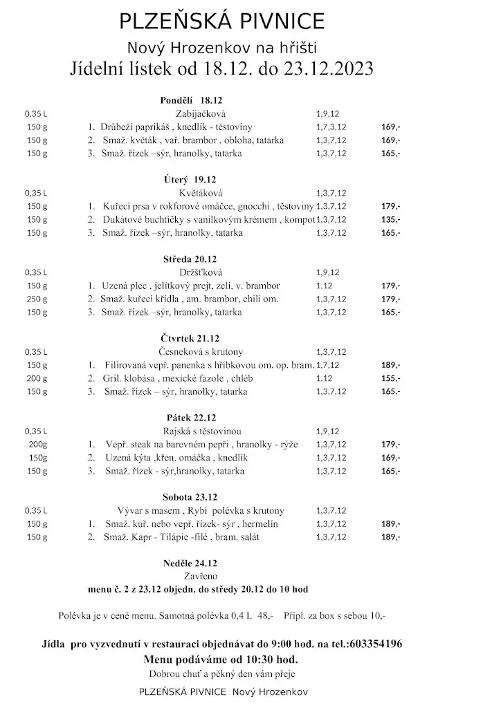 Menu_Plzeňská pivnice_Nový Hrozenkov_image_3