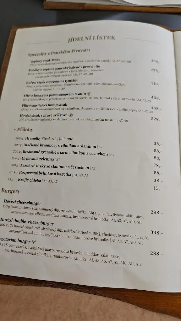 Menu_Restaurace Panský Pivovar_Holešov_image_4