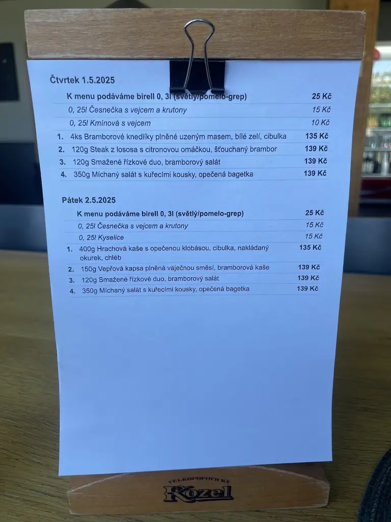 Menu_Holešovská Kozlovna_Holešov_image_2