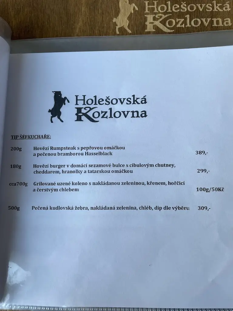 Menu_Holešovská Kozlovna_Holešov_image_4