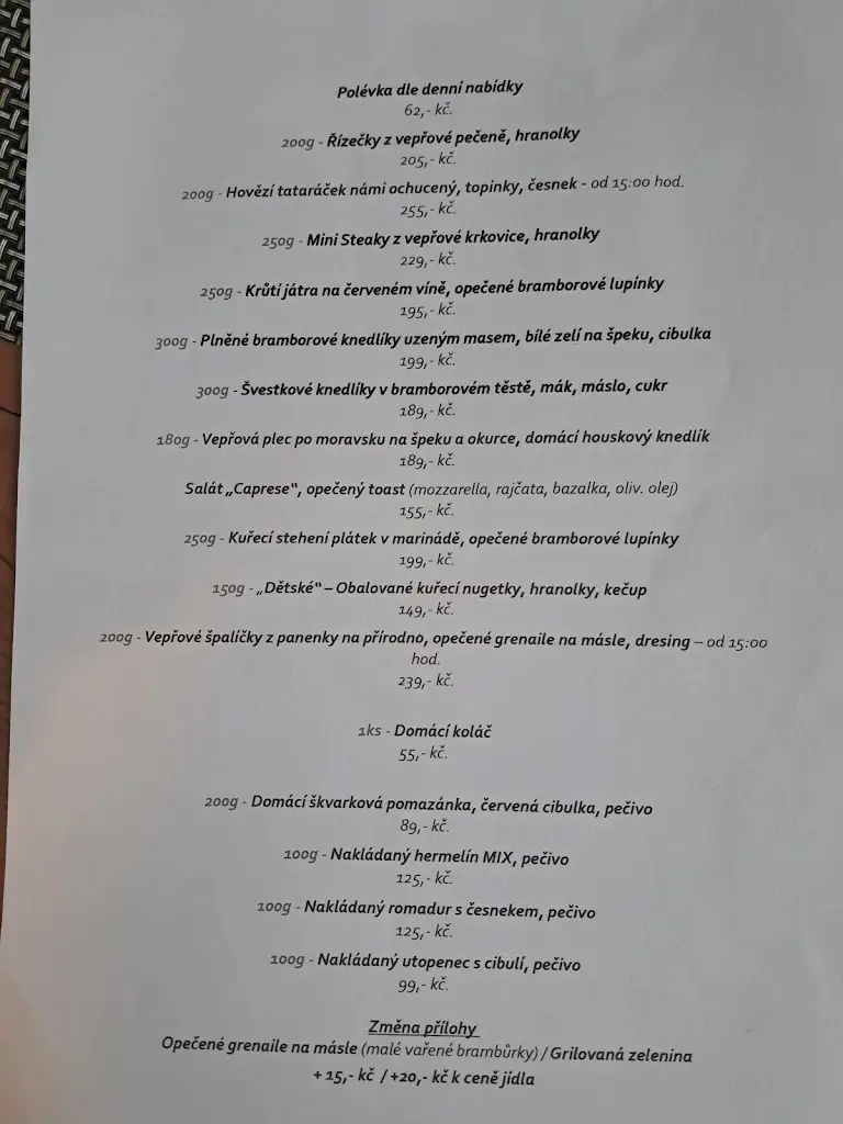 Menu_Hospoda U Dračice_Suchdol nad Lužnicí_image_3