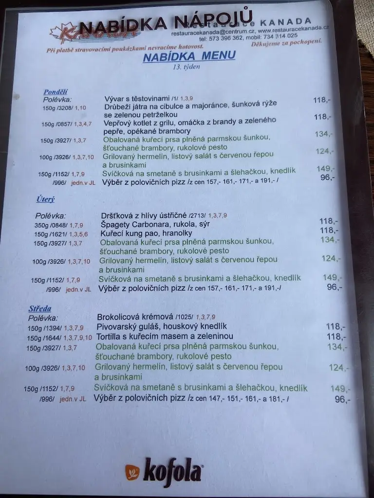 Menu_Pizzerie Kanada_Holešov_image_4