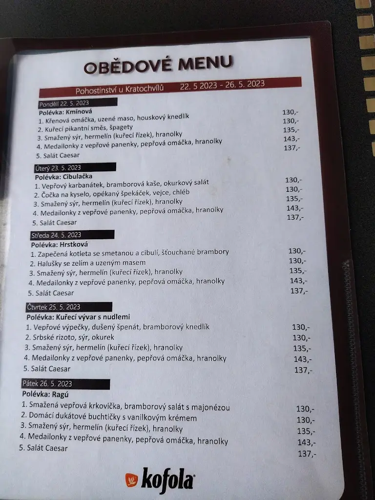 Menu_Pohostinství U Kratochvílů_Holešov_image_1