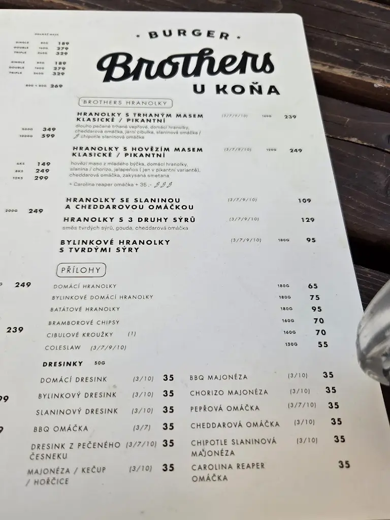 Menu_Burger Brothers U Koňa_Luhačovice_image_3