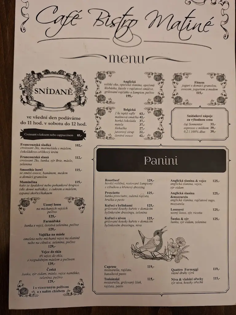 Menu_Café Bistro Matiné_Okres Kroměříž_image_1